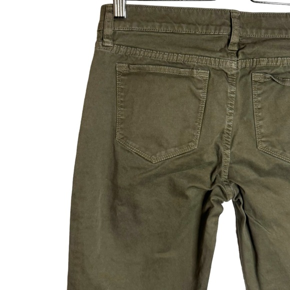 J. Crew Ankle Jeans Olive Cropped Vertical Contrasting Red and White Stripes 27 - Picture 11 of 16